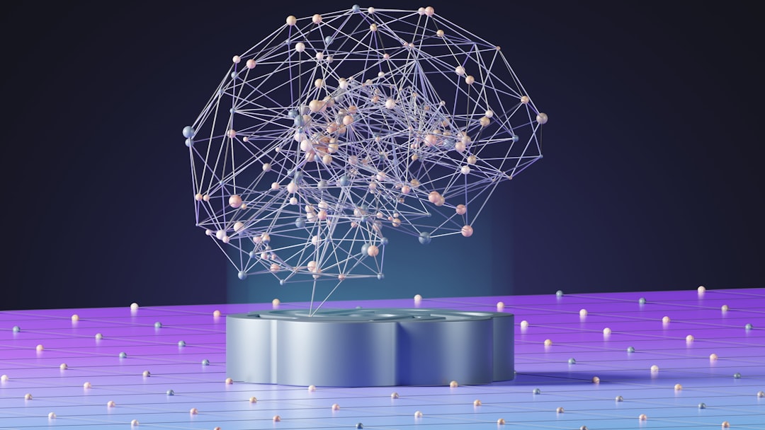Abstract network sphere representing AI infrastructure and data processing on servers