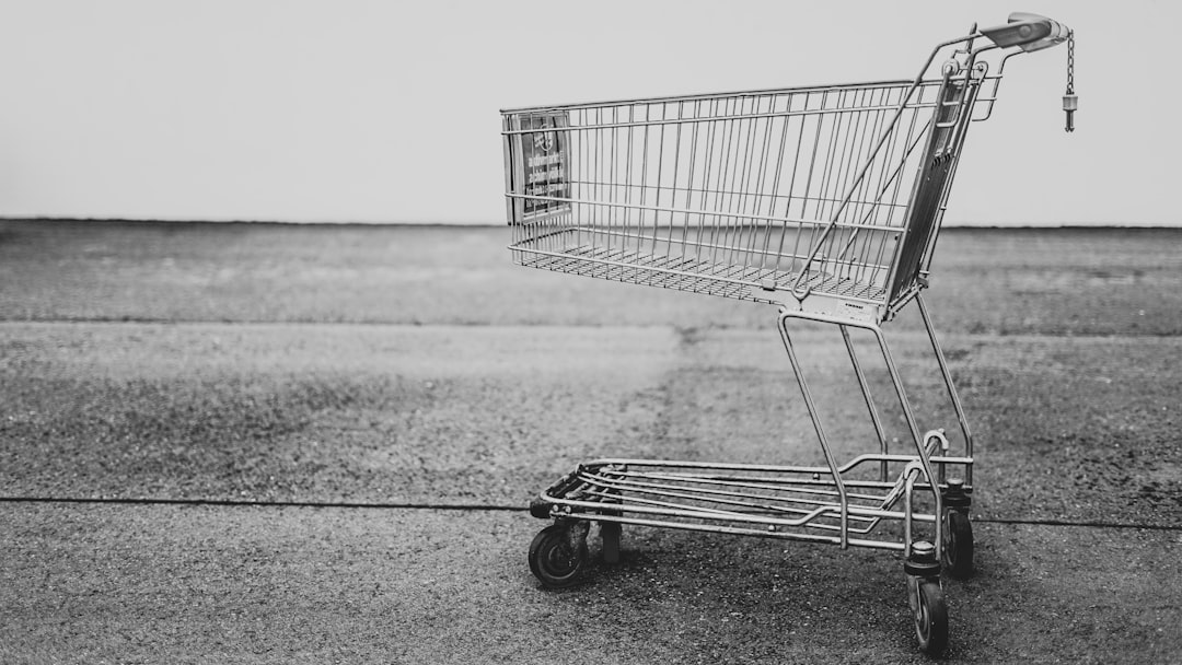 Grey shopping cart representing online store checkout and hosting requirements