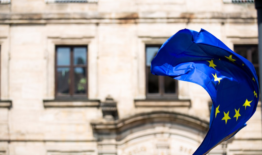 Waving flag representing international data protection regulations affecting hosting
